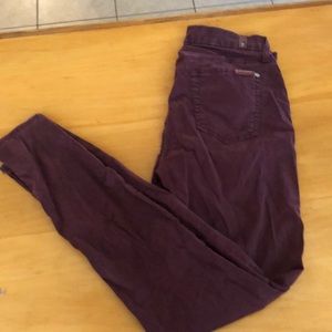 EUC 7 for all mankind maroon color skinny jeans